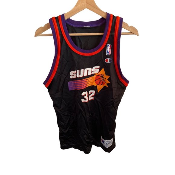 NBA Champion Phoenix Suns Jason Kidd Black Jersey Boy's Size Large #32